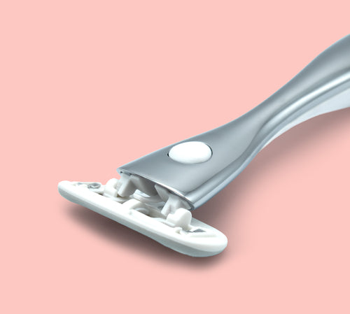 Razor blade handle connection