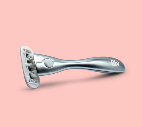 Razor on side on pink backgound